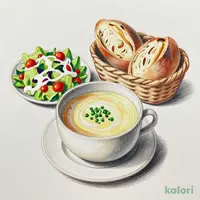 Cセット パン食べ放題・オニオンスープ・サラダセット