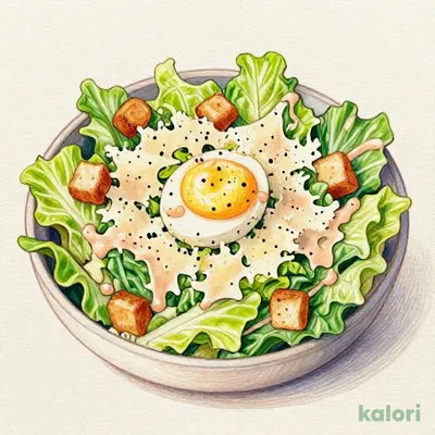 とろ〜り玉子のシーザーサラダ