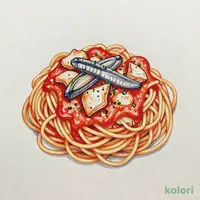 アンチョビと白身魚のトマトソーススパゲッティ