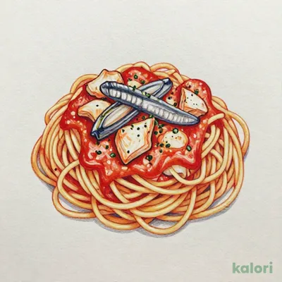 アンチョビと白身魚のトマトソーススパゲッティ
