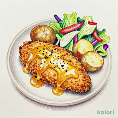 チキンのハーブパン粉焼き ハニーマスタードソース