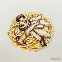 蒸し鶏ときのこのペペロンチーノスパゲッティ