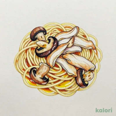 蒸し鶏ときのこのペペロンチーノスパゲッティ