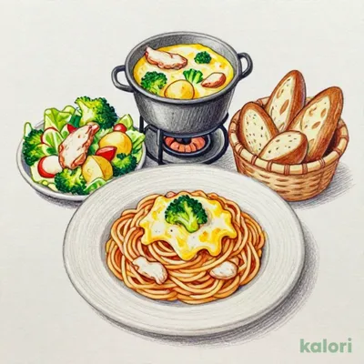 選べるスパゲッティとチーズフォンデュセット