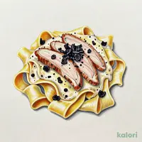 黒トリュフと鴨のクリームソースパッパルデッレ