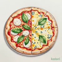 Half & Half Pizza: Margherita & Quattro Formaggi