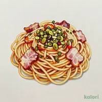 Japanese-Style Spaghetti with Chunky Bacon and Kyushu Takana (Mustard Greens)