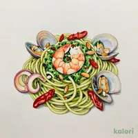 Seafood with Basil Sauce