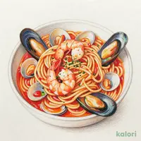 魚介たっぷりのペスカトーレトマトソース（食べ放題）