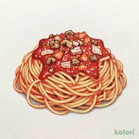 ベーコンときのこのミートパスタ