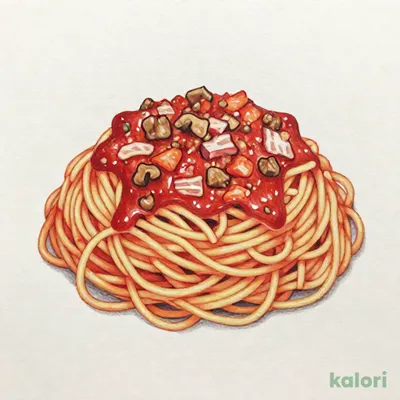 ベーコンときのこのミートパスタ