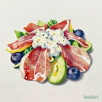 8ヶ月熟成生ハムと自家製ストラッチャテッラチーズ