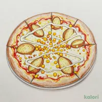 Potato, Mayo, and Corn Cream Pizza