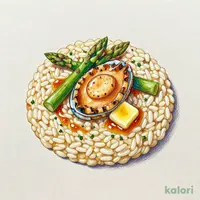 アワビのリゾット 焦がしバターの香り