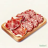 スペイン産8ヶ月熟成生ハムとサラミの盛り合わせ