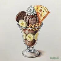 チョコバナナクレープパフェ