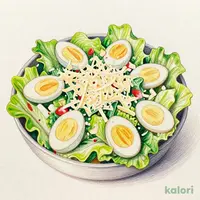 パリパリチーズと温泉玉子のシーザーサラダ（ダブルサイズ）