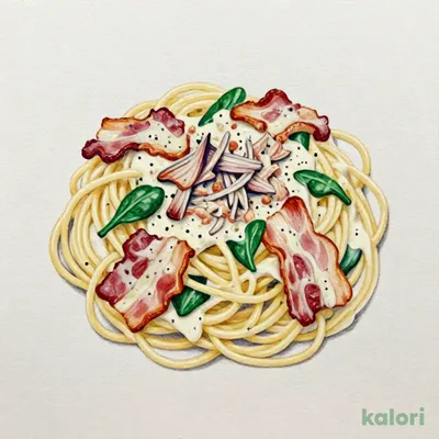 Bacon, Tuna, and Spinach Cream Pasta