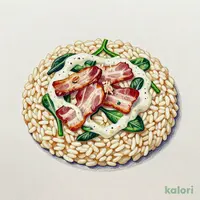 Bacon, Tuna, and Spinach Cream Risotto