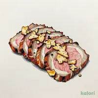 ローストビーフ フォアグラのフレーク添え