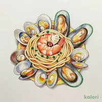 海の幸のペペロンチーノ