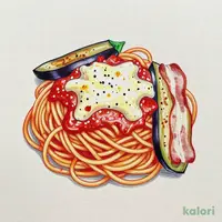 たっぷりモッツァレラとナス、ベーコンのトマトソース