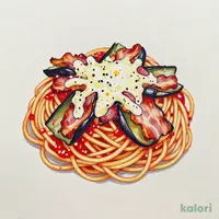 ナスとベーコン、モッツァレラのトマトソース