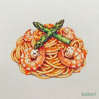 海老とアスパラ、オマール海老の濃厚アメリケーヌソース