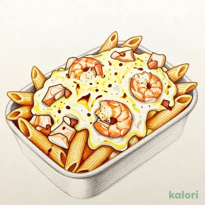 海老と若鶏のペンネグラタン