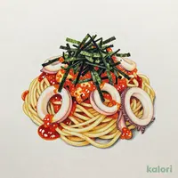 明太⼦とイカの冷製和⾵パスタ