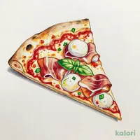 Prosciutto Margherita Pizza with Tomato Cream Sauce (Personal, Italian Crust, 1 Slice)