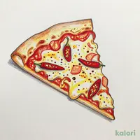 Serrano Pepper Pizza (2x Spicy, Personal, Italian Crust, 1 Slice)