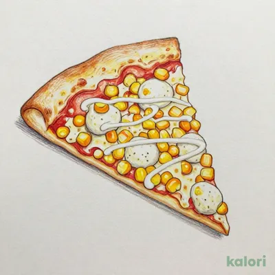 Creamy Corn Pizza (1 Slice)