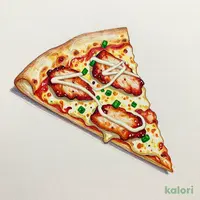 Teriyaki Chicken Pizza with Melted Cheese (M, Crispy Crust, 1 Slice)