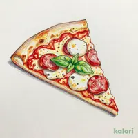 Italian Basil Pizza (L, Italian Crust, 1 Slice)