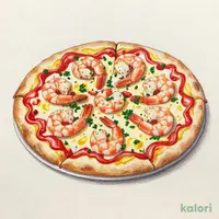 Garlic Shrimp Family Quarter Pizza (Medium, Crispy Crust, 1 Slice)