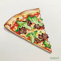 Garlic Beef and Fresh Lettuce Pizza (1 Slice)