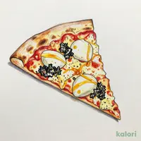 Quattro Formaggi Pizza (Large, Italian Crust, 1 Slice)