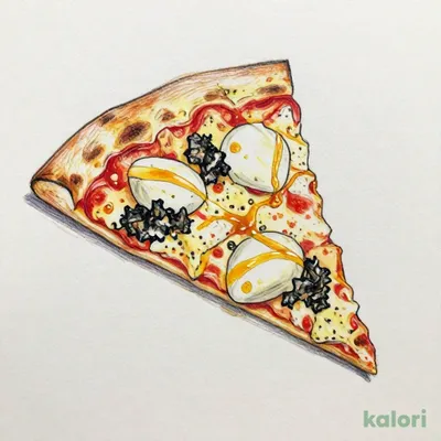 Quattro Formaggi Pizza (Large, Italian Crust, 1 Slice)