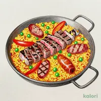 Steak and Chorizo Spicy Paella (P)