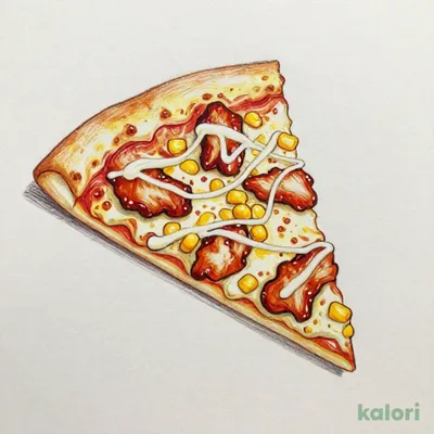 Teriyaki Chicken Pizza, Medium, Crispy, 1 Slice