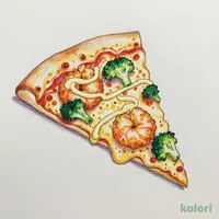 Shrimp Mayo Pizza (M, Crispy Crust, 1 Slice)