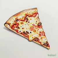 Plain Cheese Pizza with Meat Sauce (Large, Italian Crust, 1 Slice)