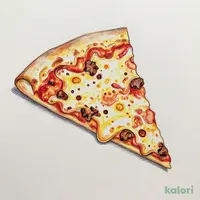 Plain Cheese Pizza with Meat Sauce (Large, Crispy Crust, 1 Slice)