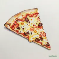 Plain Cheese Pizza with Meat Sauce, Medium, Crispy, 1 Slice