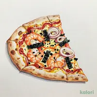 きまぐれクック監修 のり⾹るシーフードガーリックピザ（L・クリスピー・1ピース）