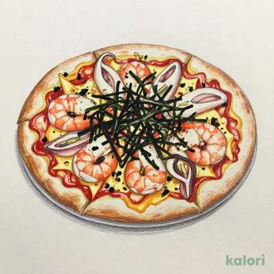 きまぐれクック監修 のり⾹るシーフードガーリックピザ（P・クリスピー・1ピース）
