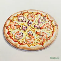 Seafood Deluxe Pizza (M)