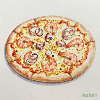 Seafood Deluxe Pizza (M)