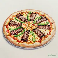 牛カルビ炭火焼肉ピザ（Lサイズ）
